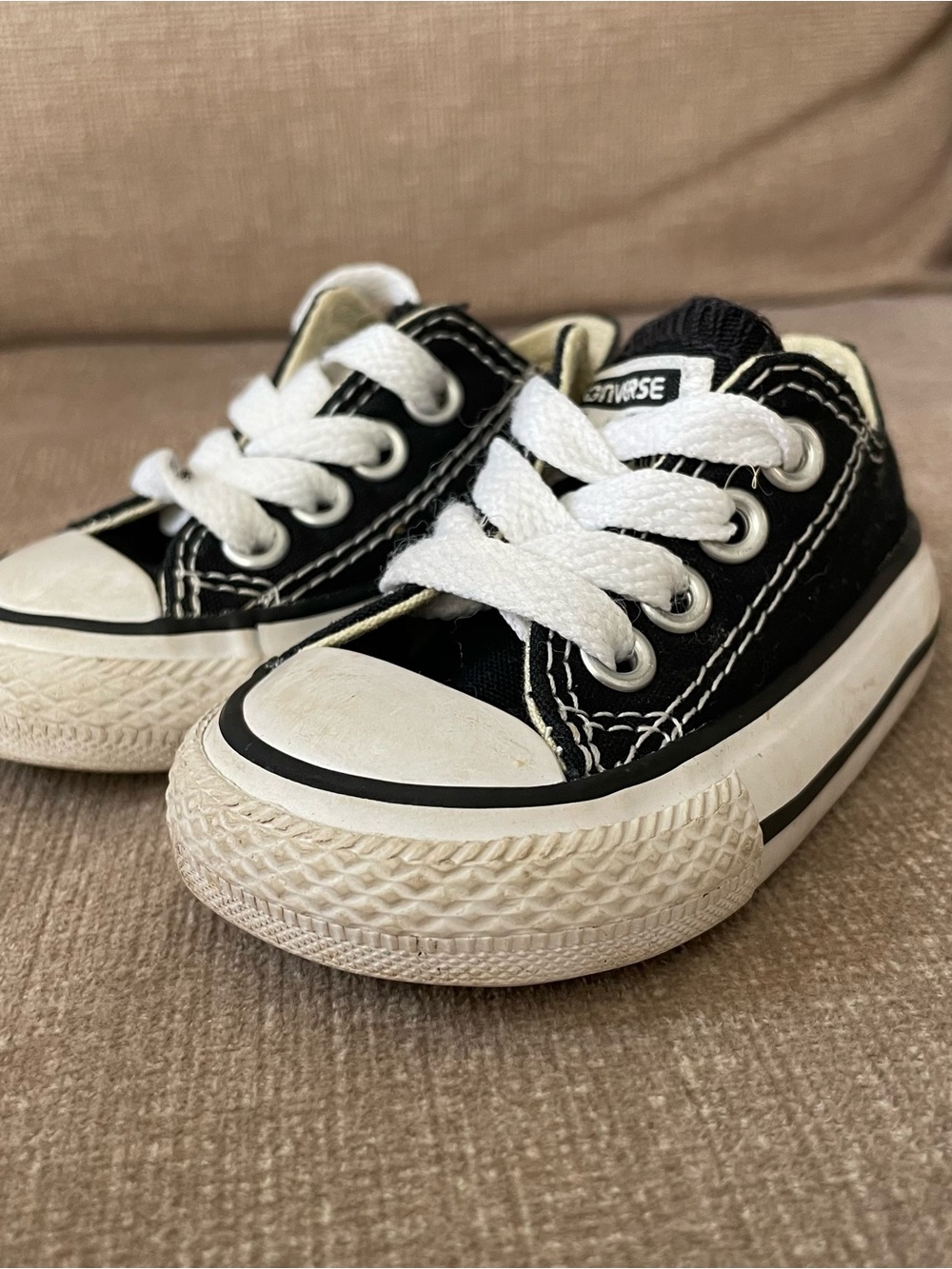Converse Baby Kids' Black Low-Top Canvas Sneakers